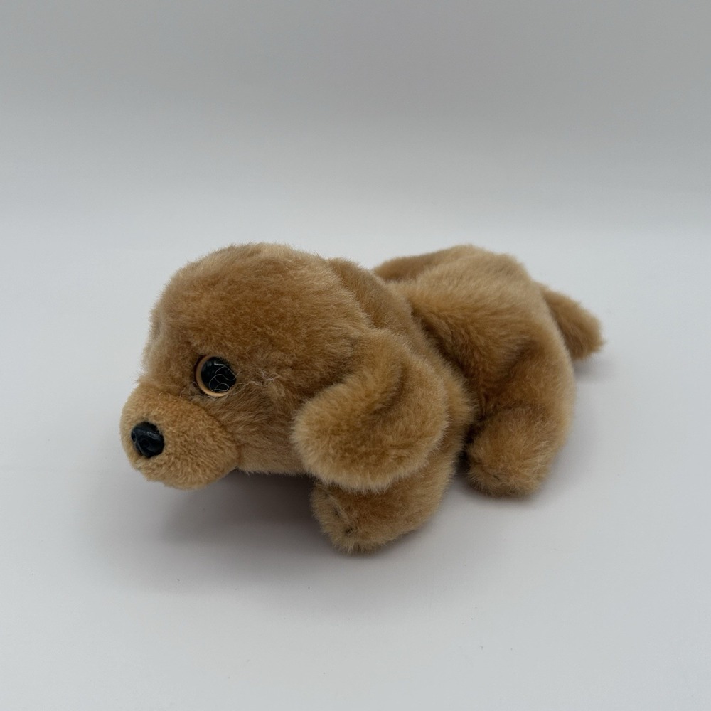 Russ Petooties Pets tiny Brown puppy dog Retriever adorable‎ cute 5 inch beans